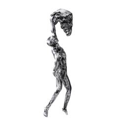 Large X3 Antique-Silver Rock Climber Figurines - 1X One-Handed, Two-Handed & 1 Abseiling Man- Wall Hanging Sculptures Statue Ornament Cde - thumbnail 3