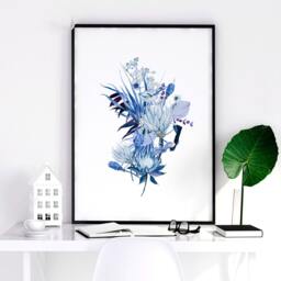 Trendy Above The Bed Decor Botanical Watercolor Greenery Framed 3 Piece Wall Art Print Set, Farmhouse Designer Wall Art For Apartment - thumbnail 3