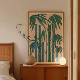 Bamboo Botanical Print, Japanese Wall Art, Green Plant Poster, Nature Illustration, Zen Garden Decor - thumbnail 2