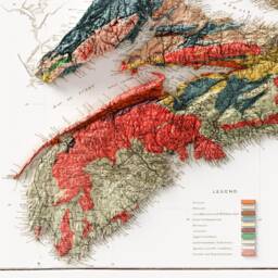 Geological Map Of Nova Scotia - C.1903 - Vintage Shaded Relief - thumbnail 2