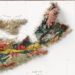Geological Map Of Nova Scotia - C.1903 - Vintage Shaded Relief - thumbnail 3