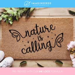 Nature Is Calling Doormat - Earth Day New Home Gifts House Decor Planet Gift Housewarming - thumbnail 1