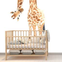 Safari Nursery Wall Decal Giraffe - Animal Watercolor Sticker Boy Girl Home Decoration - thumbnail 3