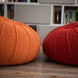 Bean Bag Chair Adult, Pumpkin Pillow, Filled, Ready To Use - thumbnail 2