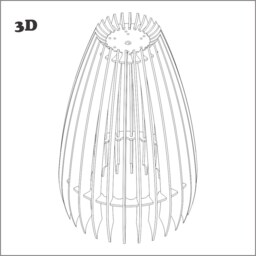 Party Hat Lamp - Laser Cut, Cnc File, Dxf, Cdr - thumbnail 2