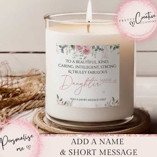 Personalised Daughter Birthday Candle, Cute Gift For Daughter, Custom 21st Birthday, 18Th Grown Up - image 1