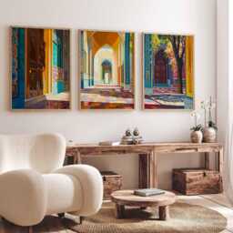 Set Of 3 Tehran Posters, Iranian Travel Prints, Art, Islamic Wall Decor, Muslim Gift, Gift - thumbnail 3