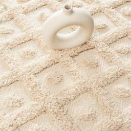 Handmade Cotton Rug Carpet Area Rug , Textured Navy & Off White - Therugbasket - thumbnail 2