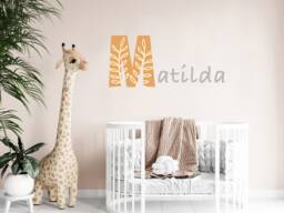 Personalized Name Wall Decal Boho Nursery Decor - thumbnail 1