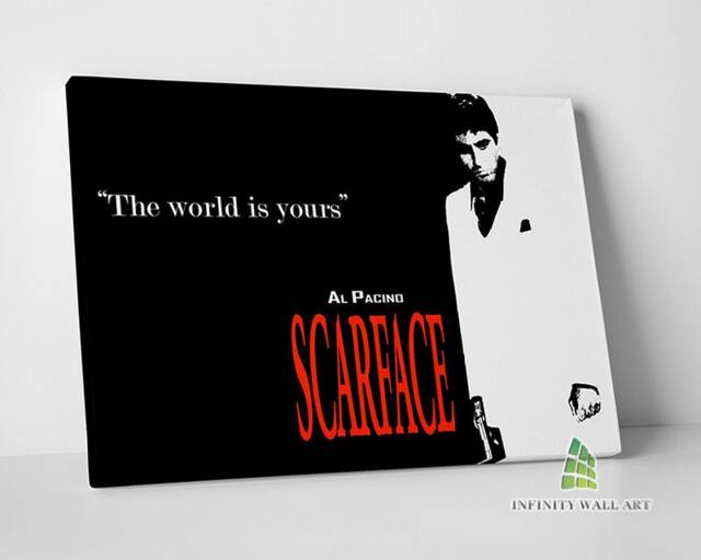 Scarface Film Quote Canvas Art Wall Mafia Gangster Photo Print Picture Framed Home Decor -E224 - image 1