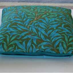 William Morris, . Willow Boughs, Ben Pentreath, Olive & Turquoise Linen Union Cushion, Throw Pillow Cover, Home Decor - thumbnail 2