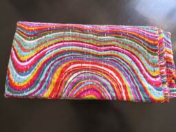 Reversible Cotton Kantha Quilt, Twin/Queen/King Indian Bedspread - thumbnail 1
