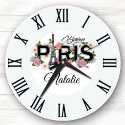 Paris Daisy Personalised Gift Clock - thumbnail 1