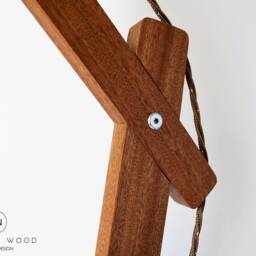 Floor Lamp From Wood - Sapele - Redwood. Modern Arch Design Lamp - thumbnail 2