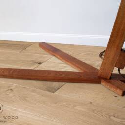 Floor Lamp From Wood - Sapele - Redwood. Modern Arch Design Lamp - thumbnail 3