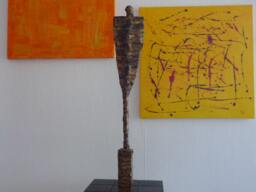 "Large Modern Abstract Artist Figure Sculpture ""The Fly" - thumbnail 1