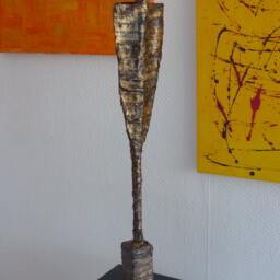 "Large Modern Abstract Artist Figure Sculpture ""The Fly" - thumbnail 4