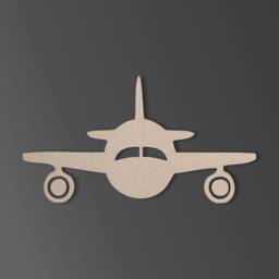 Unfinished Wooden Airplane Cutout Mdf Wall Decor, Diy Craft - thumbnail 2