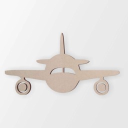 Unfinished Wooden Airplane Cutout Mdf Wall Decor, Diy Craft - thumbnail 3