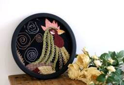 "Black Round Frame For Wall, Large Handcrafted Photo Frame, Wooden Wood Picture, Frame With Glass, ""Quito"