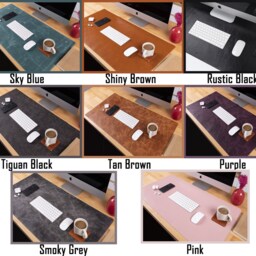 Genuine Leather Handmade Desk Mat , Computer Pad, Best Office Keyboard Mat, 91 X 48 cm Personalizable Special Dimensions Accepted - thumbnail 4