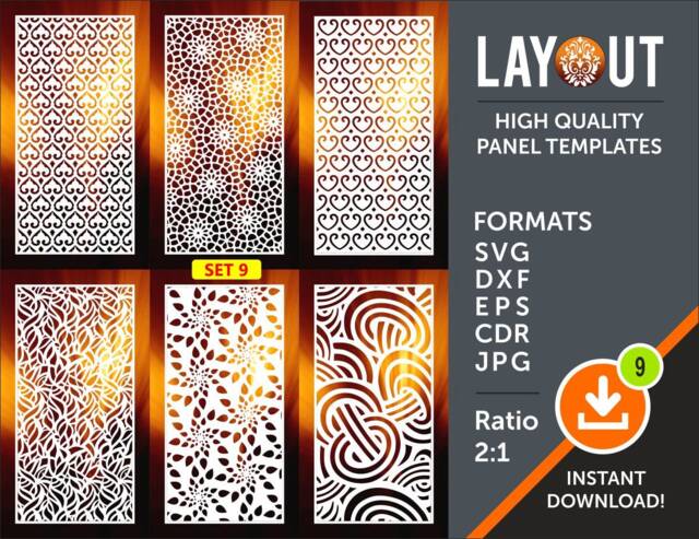 Room Divider Panel, Privacy Screen, Wall Hanging, Stencil, Cnc, Laser, Plasma Cricut Cutting File, Cdr, Svg, Dxf, Ai, Eps, Jpg - image 1