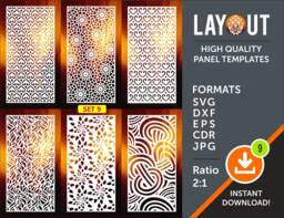 Room Divider Panel, Privacy Screen, Wall Hanging, Stencil, Cnc, Laser, Plasma Cricut Cutting File, Cdr, Svg, Dxf, Ai, Eps, Jpg - thumbnail 1