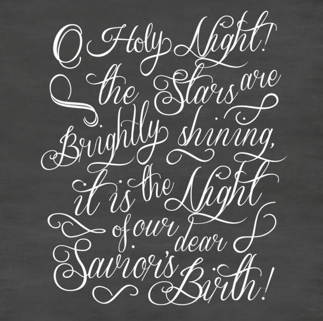 O Holy Night Vinyl Decal, Christmas Chalkboard Quote, Wall Db342 - image 1