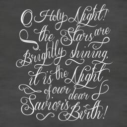 O Holy Night Vinyl Decal, Christmas Chalkboard Quote, Wall Db342 - thumbnail 1