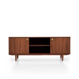 Mid-Century Sideboard, Dresser, Commode, Credenza Made Of Oak Veneer - Teak Colour Livlo T-S15