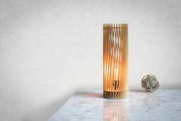 Baltic Birch Wood Table Lamp - Modern Accent Lighting