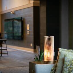 Bark - Wood Table Lamp/Modern Shade Housewarming Gift Anniversary Wedding Graduation - thumbnail 3