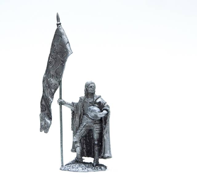 Tin 54mm Figurine England Knight. Lancaster Banner 15Th Century - image 1