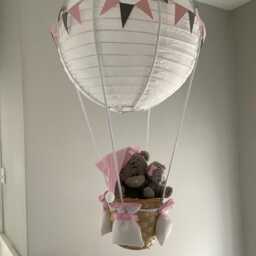 Hot Air Balloon Light Shade, Decoration, Nursery, Toys Included - thumbnail 2