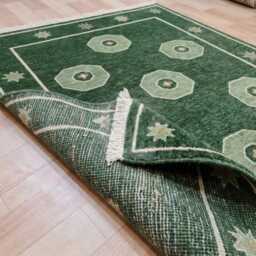 Hand Knotted Wool Rug, Traditional Geometric Medallion Home Decor - thumbnail 2
