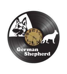 Free Shipping German Shepherd Dog Pet Themed Vinyl Album Record Clock Made in The > Usa - thumbnail 1