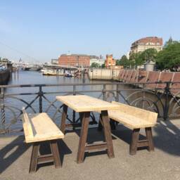 Metal Dining Table Legs. Heavy Duty Steel Legs . Iron Desk Industrial, A Shape For Reclaimed Wood, in Stock - thumbnail 3