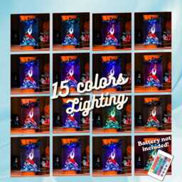 Ace Resin Lamp, Anime Diorama Night Light, Unique Portgas Collectible, Handmade Epoxy Art Manga Fan Gift - thumbnail 4