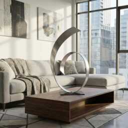Abstract Metal Sculpture Contemporary Art Handcrafted Luxury Modern Decor - thumbnail 2