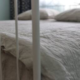Linen Duvet Cover in A Natural Grey Color Queen King Twin Pure Linen Bedding Flax Duvet Cover Baby - thumbnail 3