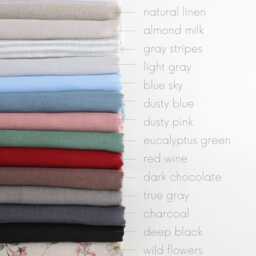 Blue Rod Pocket Linen Curtain Panel Made Of Medium/1 Pcs - thumbnail 4