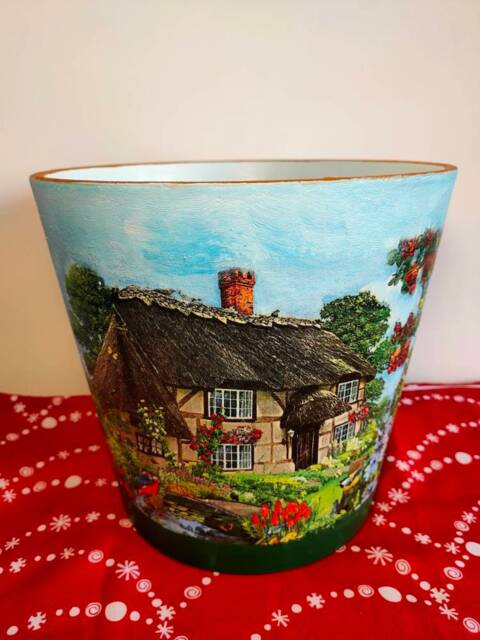Plant Pot, Ceramic Pot, Pot & Planter, Flower Pot, Garden Pot, Indoor & Outdoor Pot, Decoupage, Gift, Pot Saucer, Home Garden Decoration - image 1