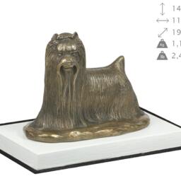 Yorkshire Terrier, Dog On White Wooden Base Statue, Limited Edition, Artdog - thumbnail 4
