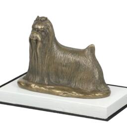 Yorkshire Terrier, Dog On White Wooden Base Statue, Limited Edition, Artdog - thumbnail 3