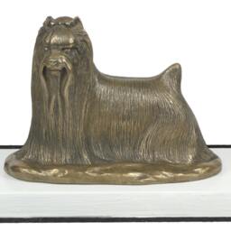 Yorkshire Terrier, Dog On White Wooden Base Statue, Limited Edition, Artdog - thumbnail 2