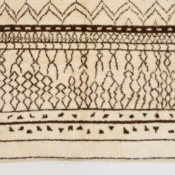 Handmade Beni Ourain Rug Beige Berber Design, Moroccan Atlas Style - thumbnail 3