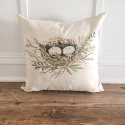 Watercolor Nest Pillow Cover - thumbnail 1