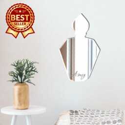 Personalized Acrylic Mirror Wall Art Engraved Indoor/Outdoor Decor