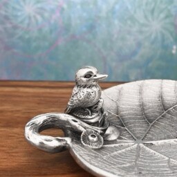 Kookaburra On Leaf Trinket Dish For Tea Lights, Wedding Rings, Jewellery, Candy & Bag Holder - thumbnail 3