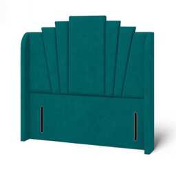 Flower Design Plush Velvet Headboard - 54 - thumbnail 1